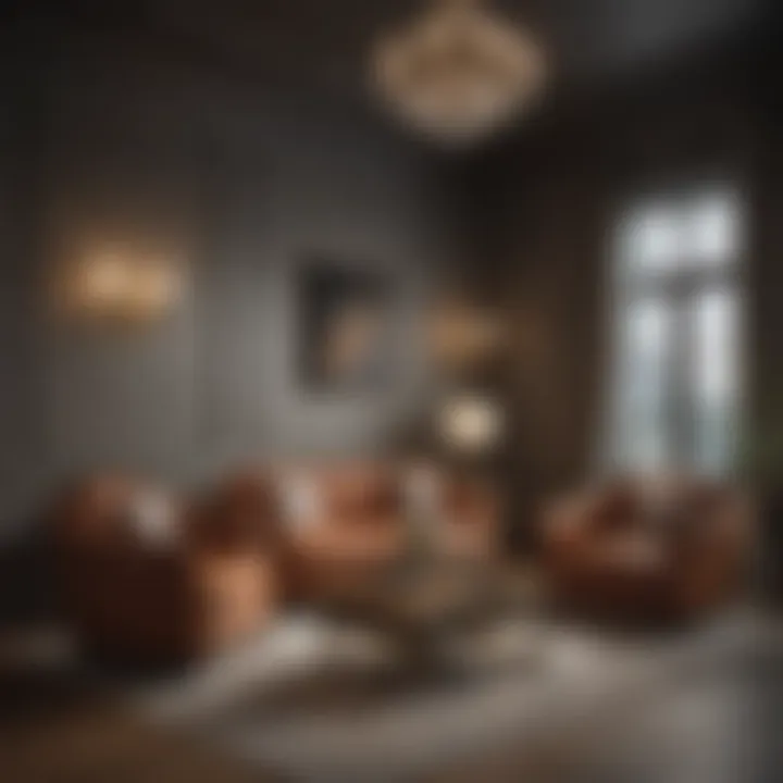 Comfortable seating arrangement promoting relaxation and elegance