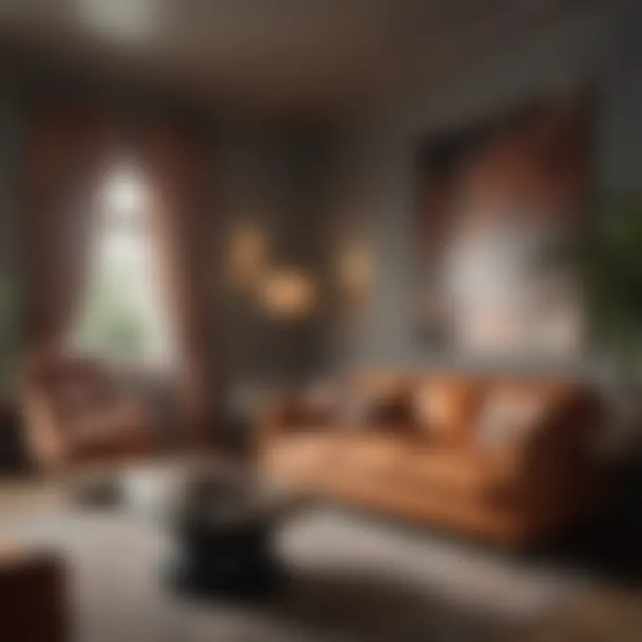 Sophisticated color palette enhancing sitting room aesthetics