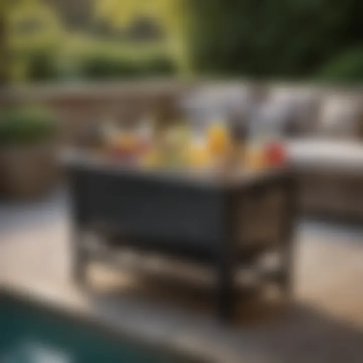 Luxurious Outdoor Entertaining with Frontgate Beverage Tub Stand