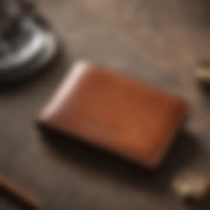 Personalized leather wallet showcasing craftsmanship