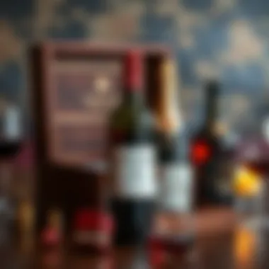 A personalized wine box with custom engravings and fine bottles