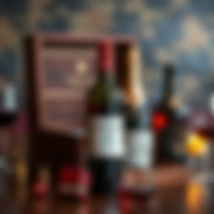 A personalized wine box with custom engravings and fine bottles