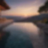 Glowing Infinity Pool at Dusk