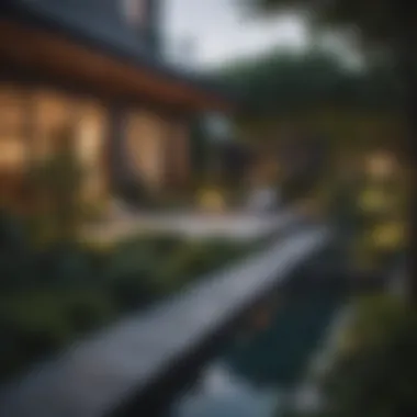 Integrated Greenery in Outdoor Living Spaces Beautiful outdoor living space with integrated greenery