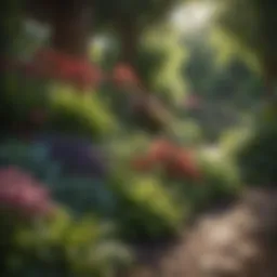 Vibrant garden showcasing diverse plants