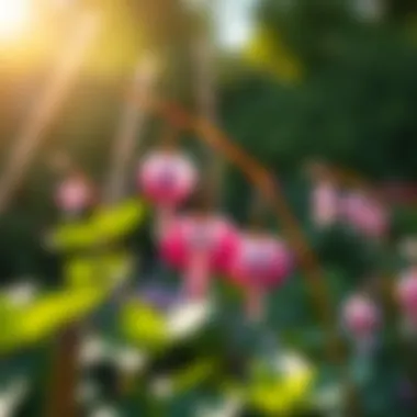 Bleeding Heart Blooms in Soft Light Delicate bleeding heart flowers in a serene garden setting