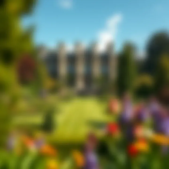 Beautifully landscaped gardens surrounding High Claire Castle, emphasizing its cultural significance