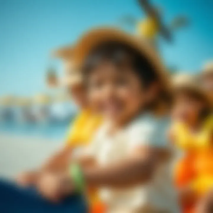 Engaging children's activities at a resort