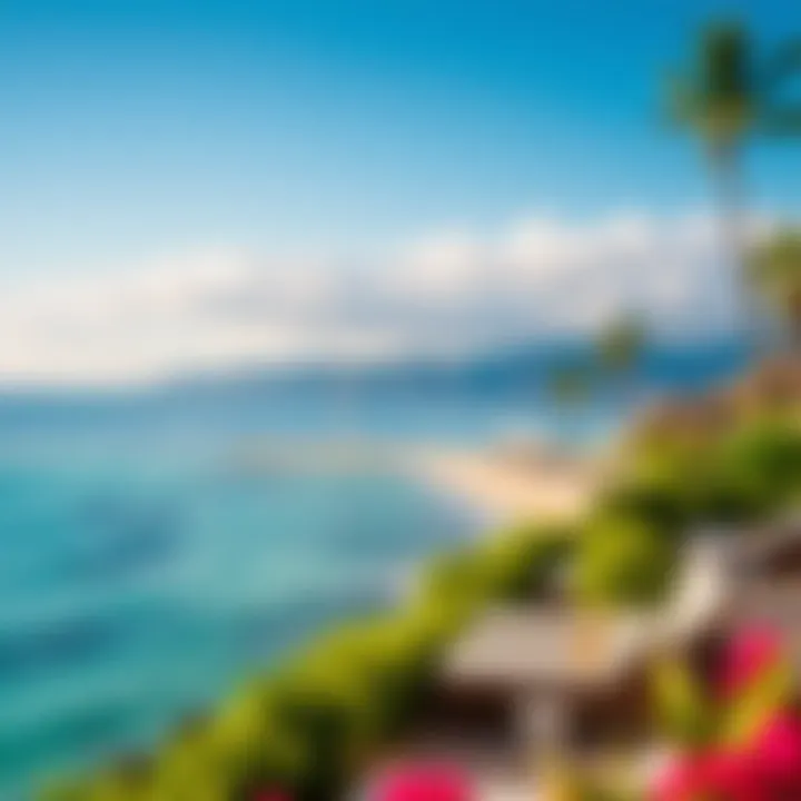 Stunning beach view from a family-friendly resort