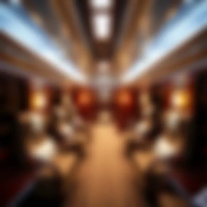 Luxurious interior of a high-end train car