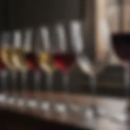 An elegant assortment of high-end wine glasses showcasing different shapes and sizes
