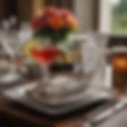 Elegant cocktail napkins displayed at a luxurious dining table