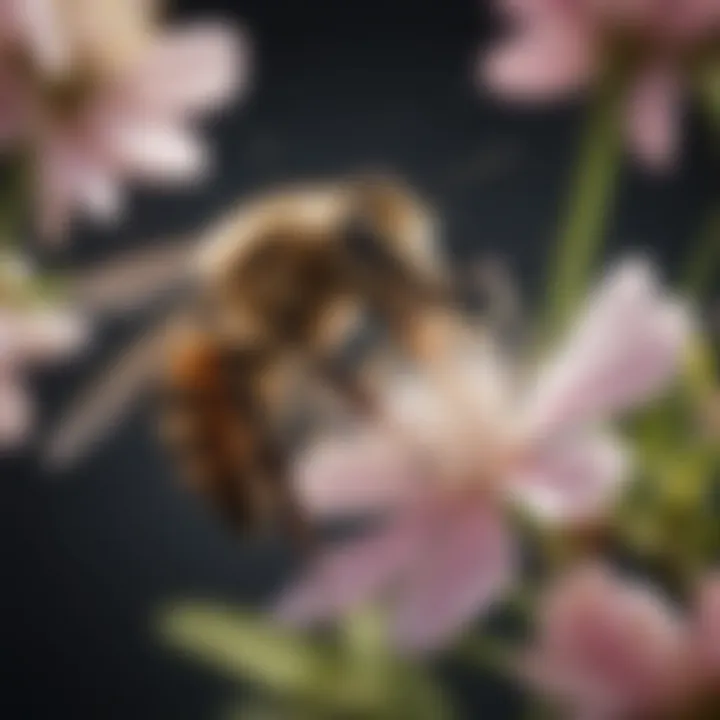 Honeybee Pollinating a Blossom