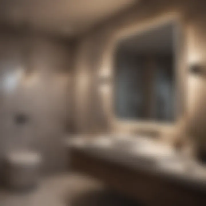 Stylish lighting solutions enhancing bathroom ambiance