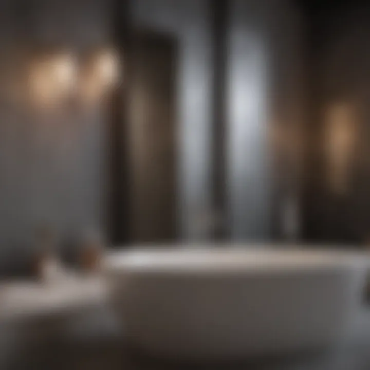 Variety of materials for a sophisticated bathroom finish