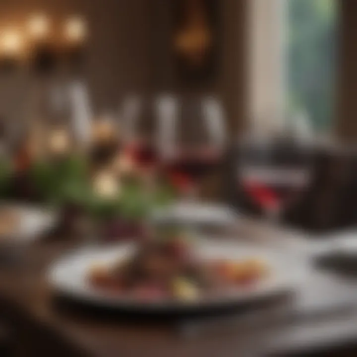 Elegant table setting with wine glasses ready for a meal