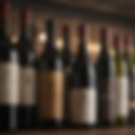 A selection of wine bottles showcasing various types