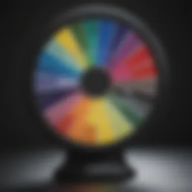 A color wheel showcasing different color combinations