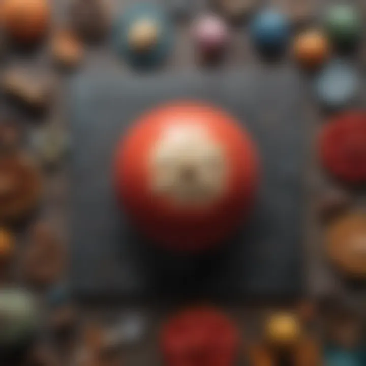 Mood board featuring various color combinations and textures