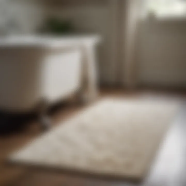 Luxurious Hudson Park Bath Rug in Ivory