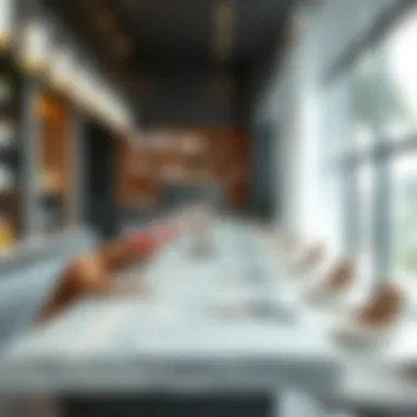 Modern Marble Bar Top Sleek marble bar top with modern design features