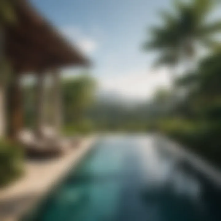 Infinity Pool Overlooking Lush Gardens