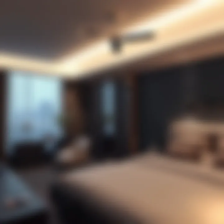 Smart lighting system controlling bedroom ambiance