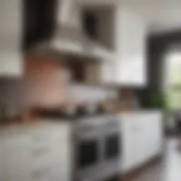 Sleek modern cabinetry design above a stove