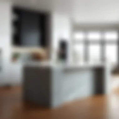 Stylish marble covering for kitchen island