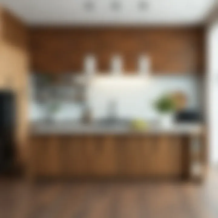 Wooden slat covering for a rustic kitchen island