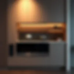 Sleek modern oven cabinet design showcasing luxury and functionality