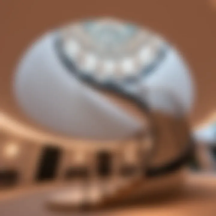 Luxurious spiral staircase with glass balustrades