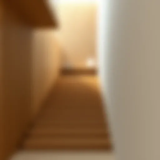 Minimalist Elegance in Wood Minimalist wooden staircase design with sleek lines