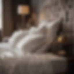 Luxurious bedding arrangement in a serene bedroom
