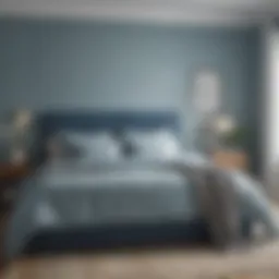 A serene bedroom painted in calming blues