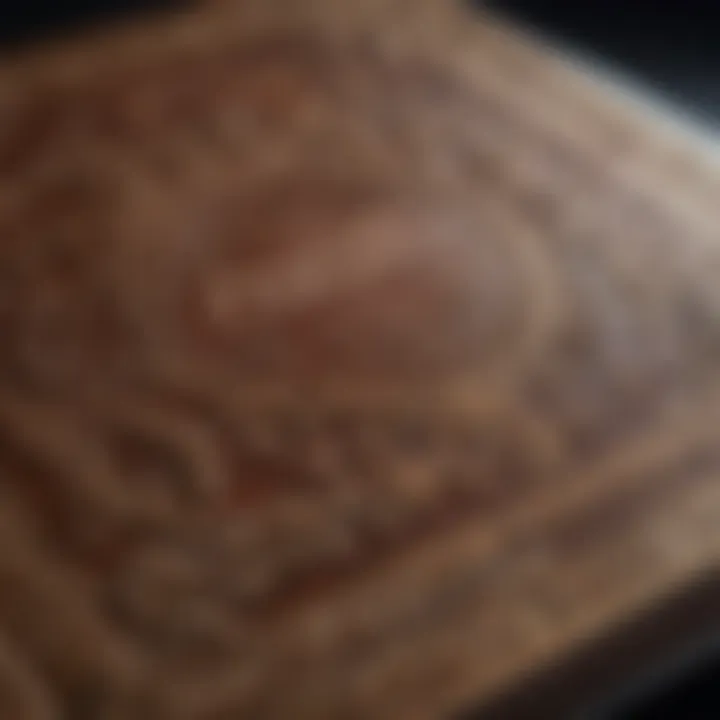 Close-up of Intricate Cover Design of a High-End Coffee Table Book