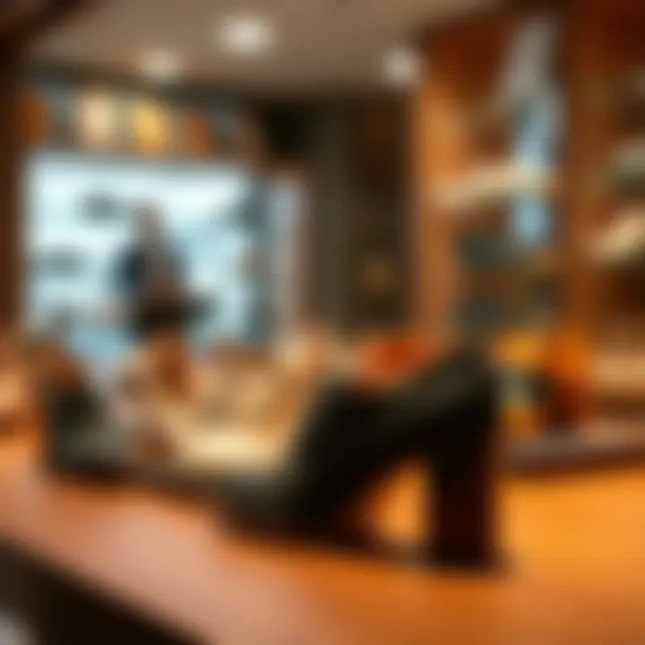 Showcase of Janice et Cie luxury footwear collection