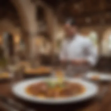 Exquisite Culinary Experience Luxurious dining setup at a premier resort in Mexico