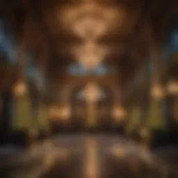 Lavishly decorated lobby of Lotte New York Palace during Christmas