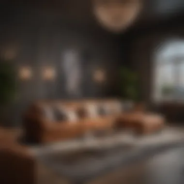 Luxurious Lounge Space with Plush Seating Luxurious lounge space with plush seating and ambient lighting