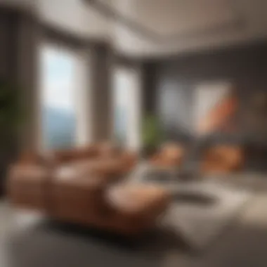Modern Lounge with Minimalist Decor Modern lounge with minimalist decor and stylish accents