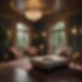 Elegant relaxation room with plush furnishings