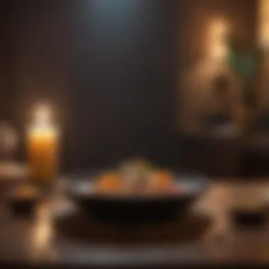 Artistic Culinary Presentation Exquisite spa cuisine presentation with artistic flair