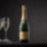 Luxurious Champagne Bottle on Elegant Display