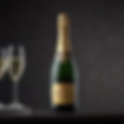 Luxurious Champagne Bottle on Elegant Display