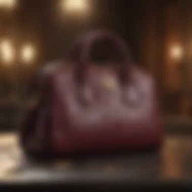 Luxurious Designer Handbag in Rich Burgundy