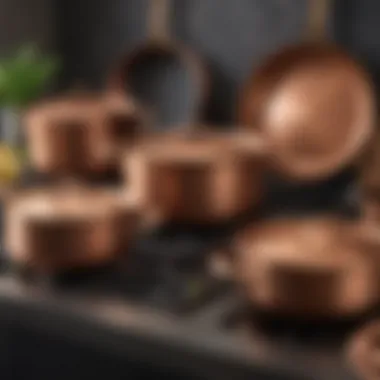 Luxurious Copper Cookware Set