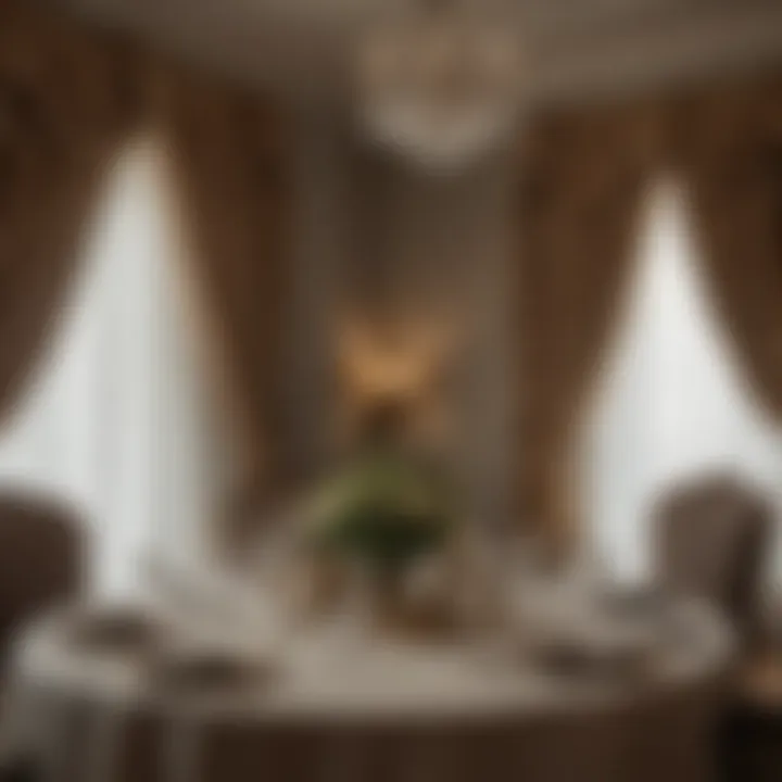 Luxurious Drapery in Dining Room