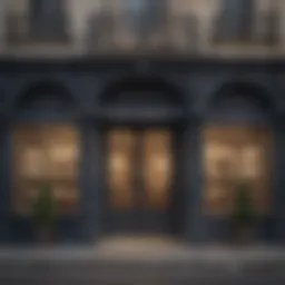 Sophisticated French furniture store facade