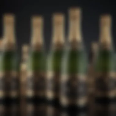Luxurious French Champagne Bottles with Ornate Labels